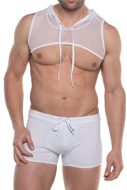 Go Softwear White Pool Party Stretch Mesh Harness Hoodie thumbnail 3