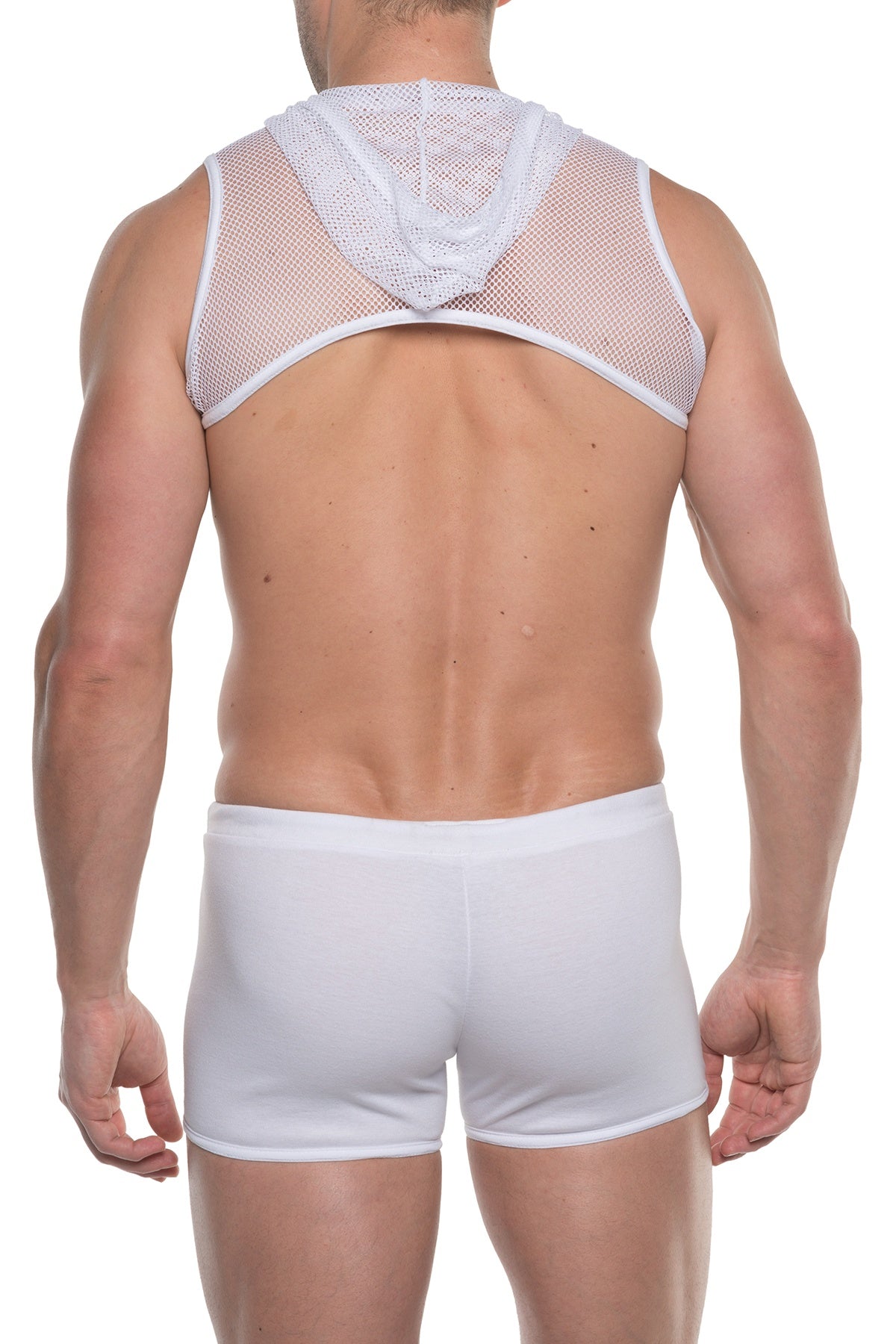 Go Softwear White Pool Party Stretch Mesh Harness Hoodie
