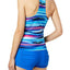 Go by Gossip Spectrum High Neck Tankini Top in Blue/Multicolor