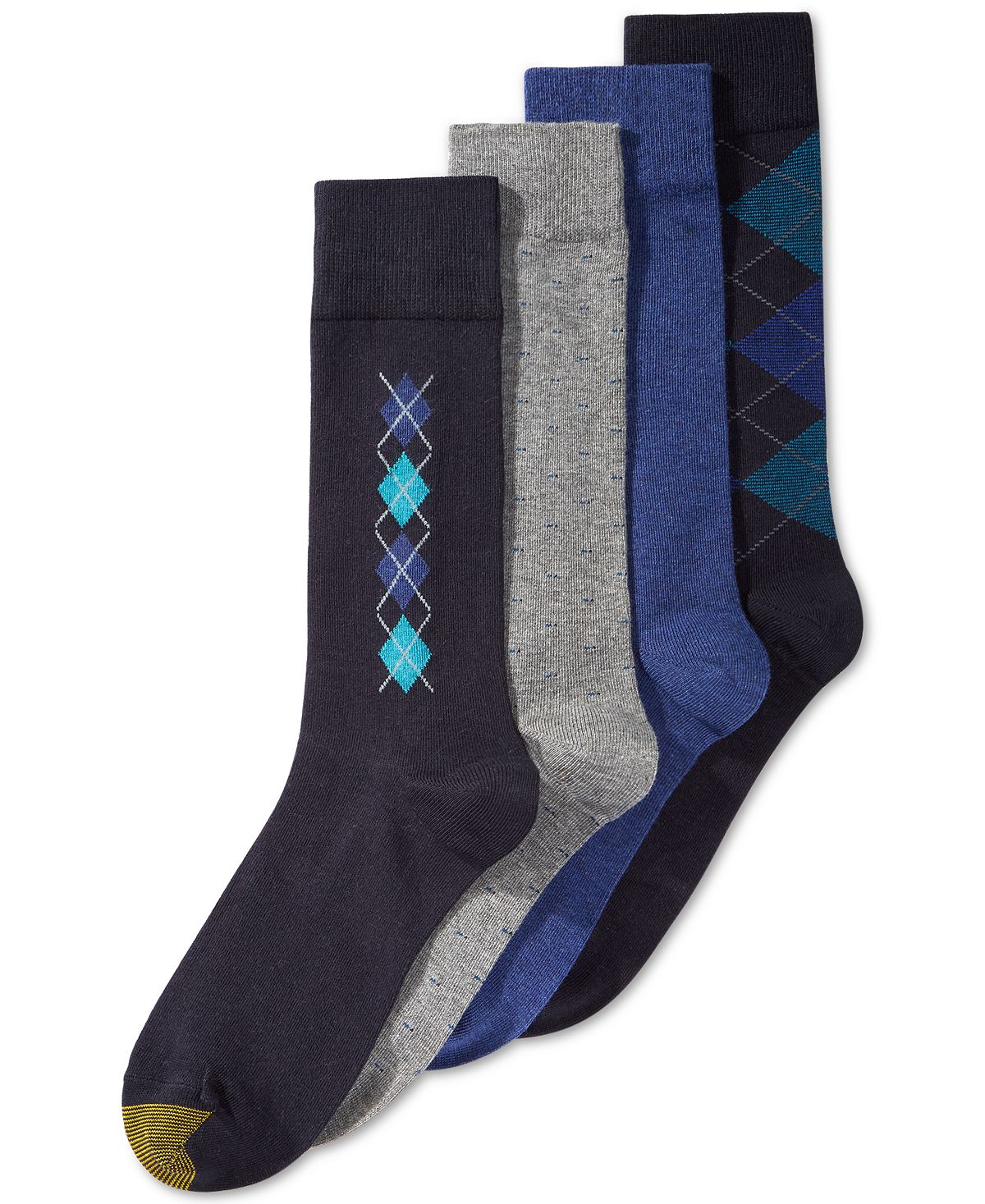Gold Toe 4-pack Argyle Dress Socks Midnight
