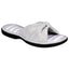 Gold Toe Grey Solid/Striped Lizbeth Bow Memory-Foam Slippers