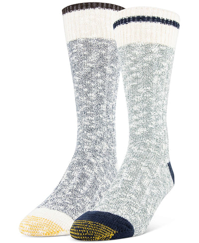 Gold Toe Two-pack Chunky Slub Socks Navy