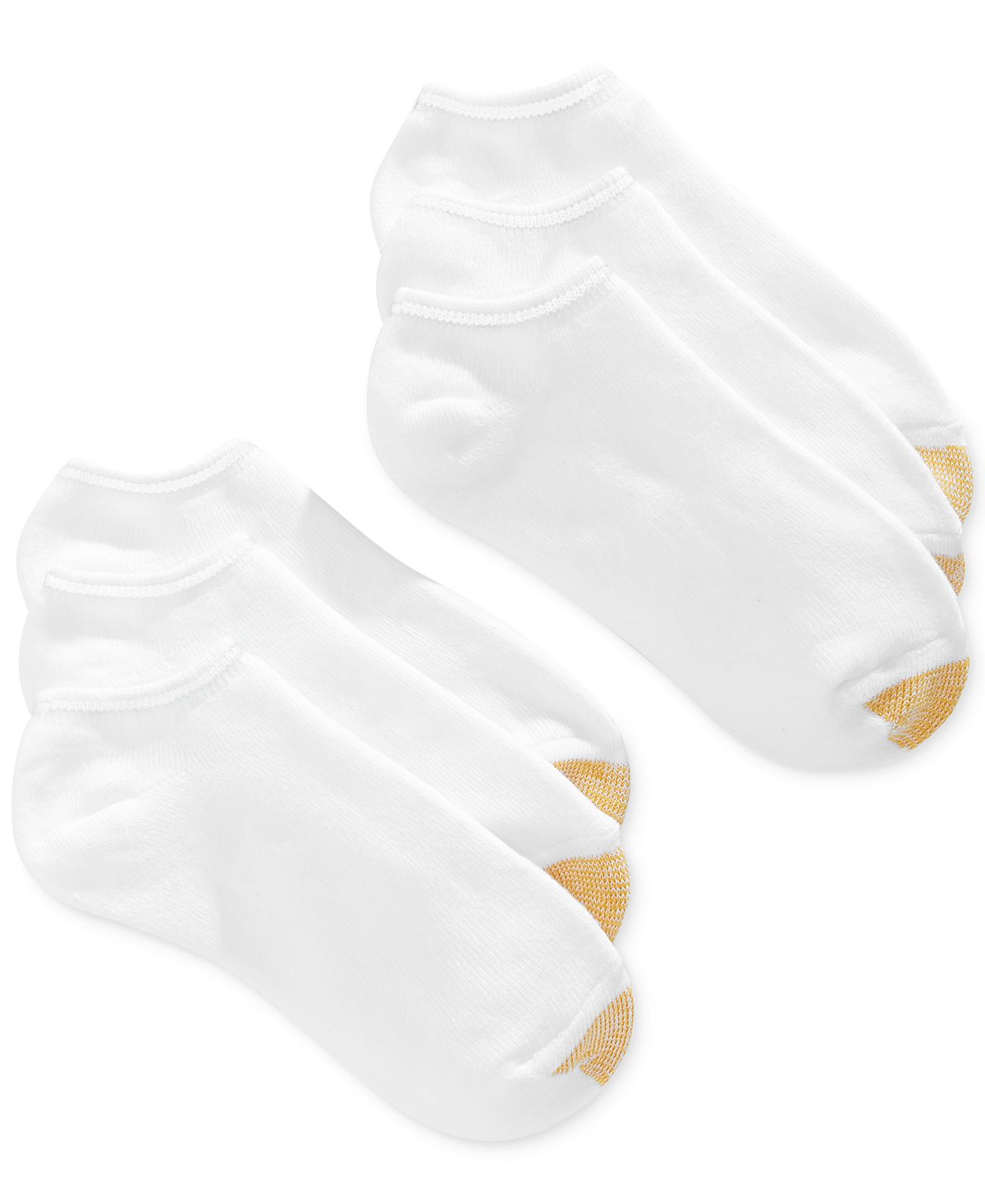 Gold Toe Wo Ankle Cushion No Show 6 Pack Socks Also Available In Extended Sizes White