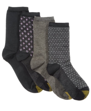 Gold Toe Women's 4-Pk. Octagon Diamond Foulard Socks