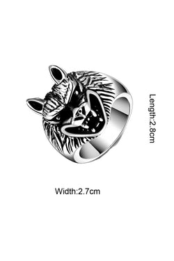 Gomaya Cool Wolf Stainless Steel Ring thumbnail 2