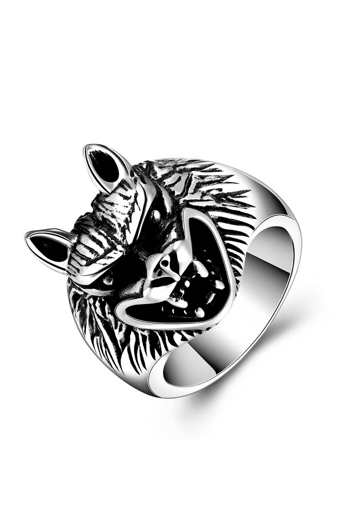 Gomaya Cool Wolf Stainless Steel Ring