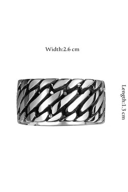 Gomaya Double Chain Stainless Steel Ring thumbnail 3