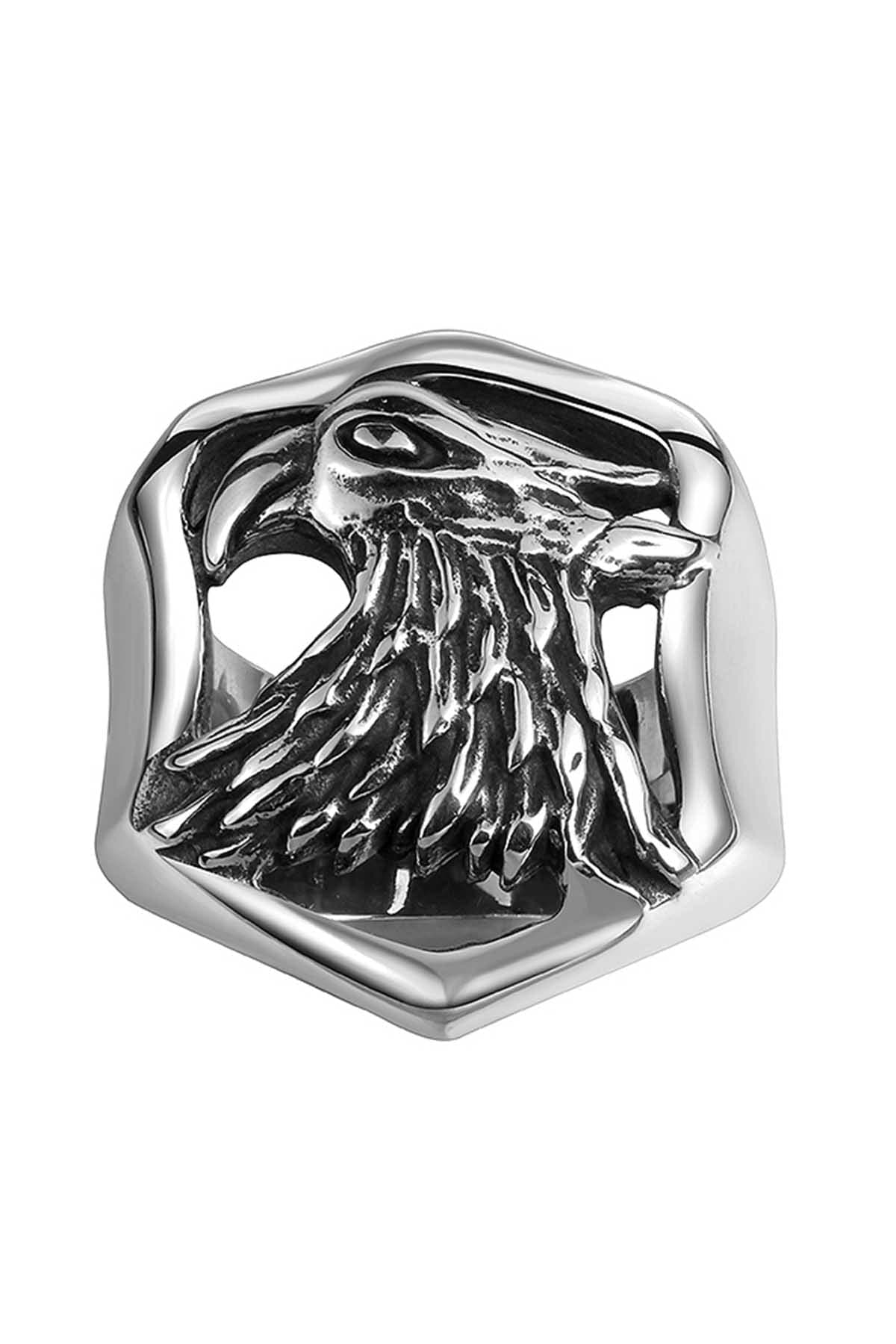 Gomaya Eagle Head Stainless Steel Ring