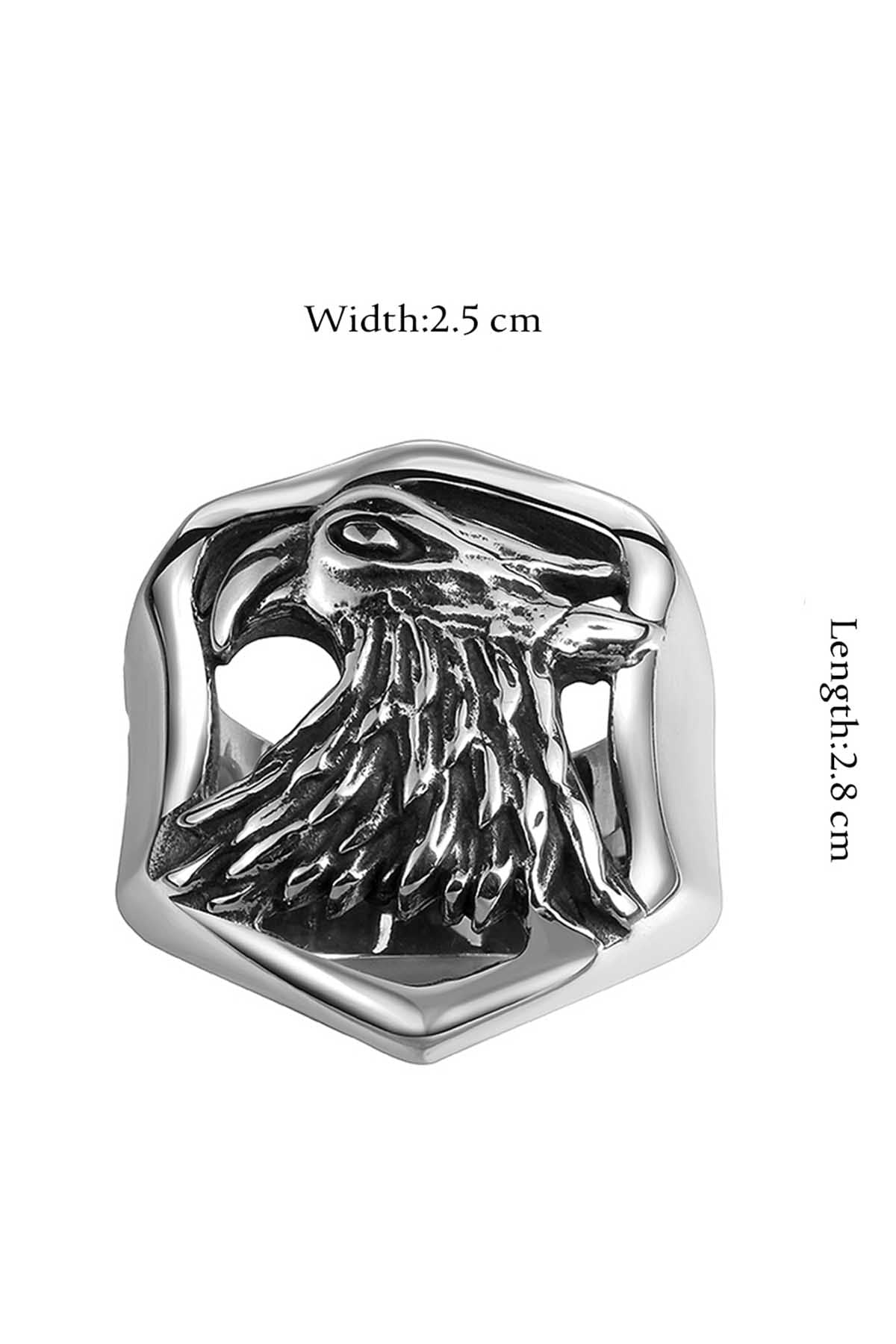 Gomaya Eagle Head Stainless Steel Ring