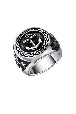 Gomaya Silver Anchor Stainless Steel Ring thumbnail 2