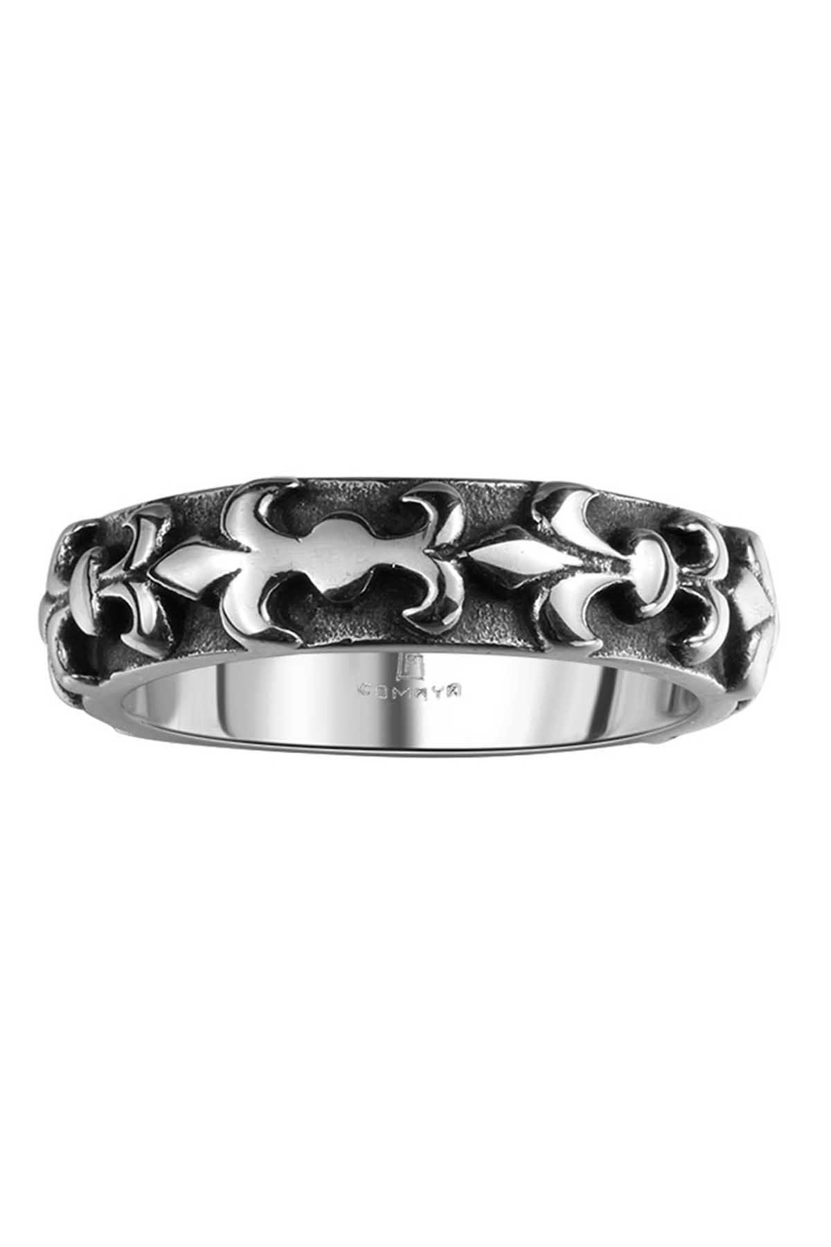 Gomaya Thin Fleur Stainless Steel Ring