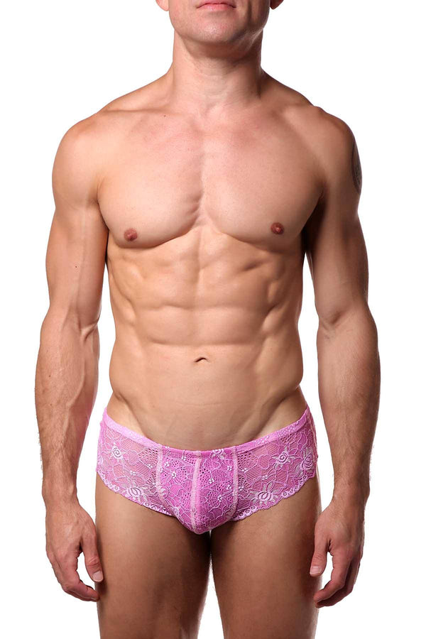 Good Boy Gone Bad Pink Floral Lace Bootyshort