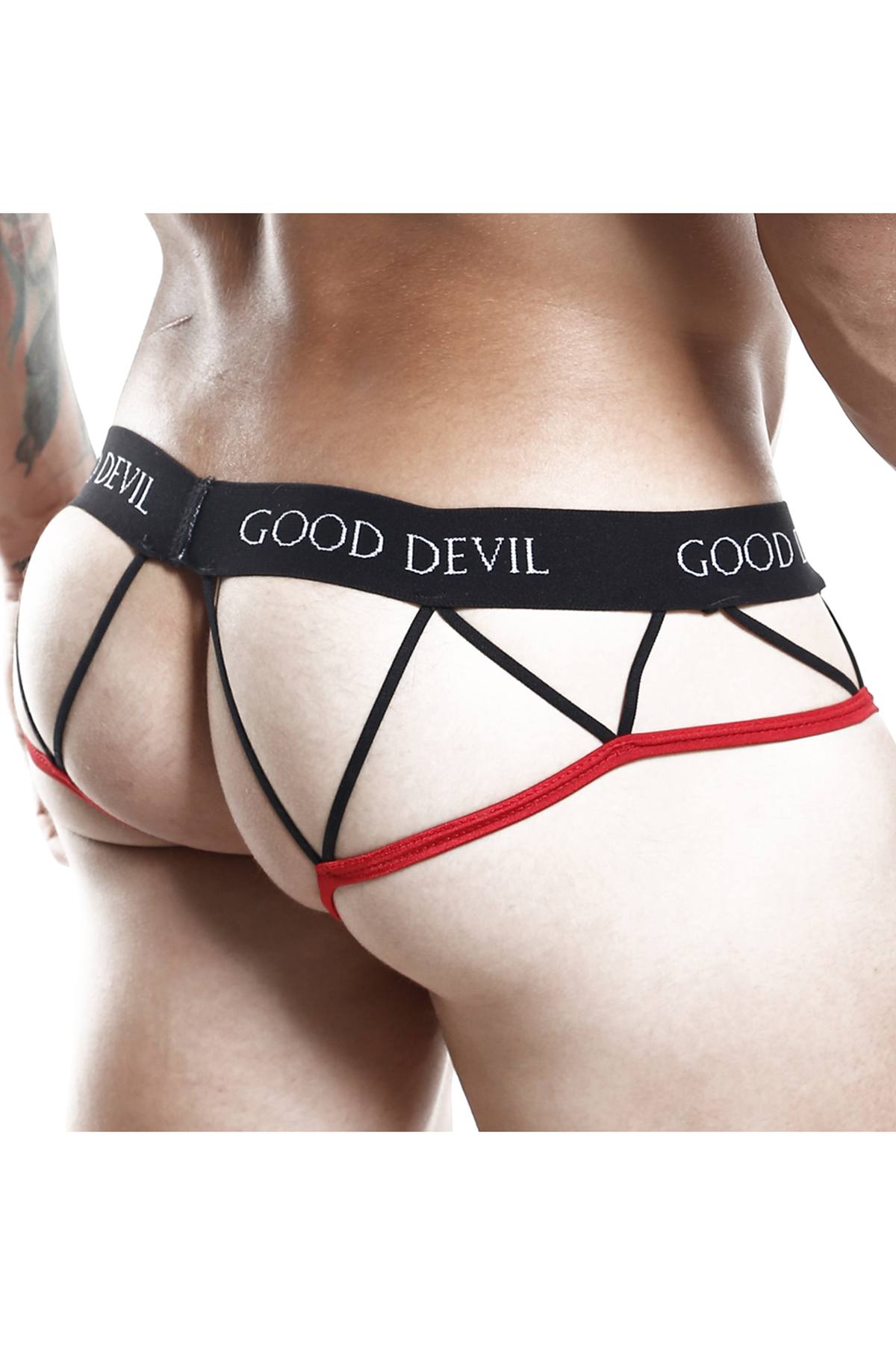 Good Devil Black/Red Cage Bikini Brief
