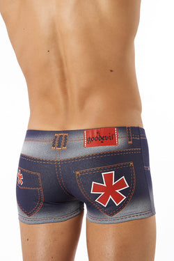 Good Devil Blue Jean-Print Boxer thumbnail 2