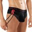 Good Devil Convertible Tassel Brief in Black/Red