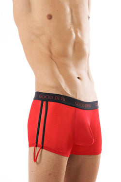 Good Devil Convertible Tassel Brief in Red/Black thumbnail 1