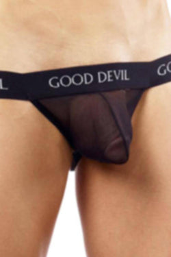 Good Devil Hose Mesh Jock Strap in Black thumbnail 3
