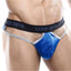 Good Devil Micro Cut Out Thong in Royal Blue/Silver