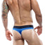 Good Devil Micro Cut Out Thong in Royal Blue/Silver