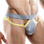 Good Devil Micro Cut Out Thong in Silver/Yellow