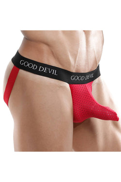 Good Devil Red Sport Mesh Pouch Jockstrap thumbnail 3