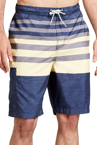 Goodfellow & Co. Yellow/Blue Big & Tall 21" Striped Boardshort