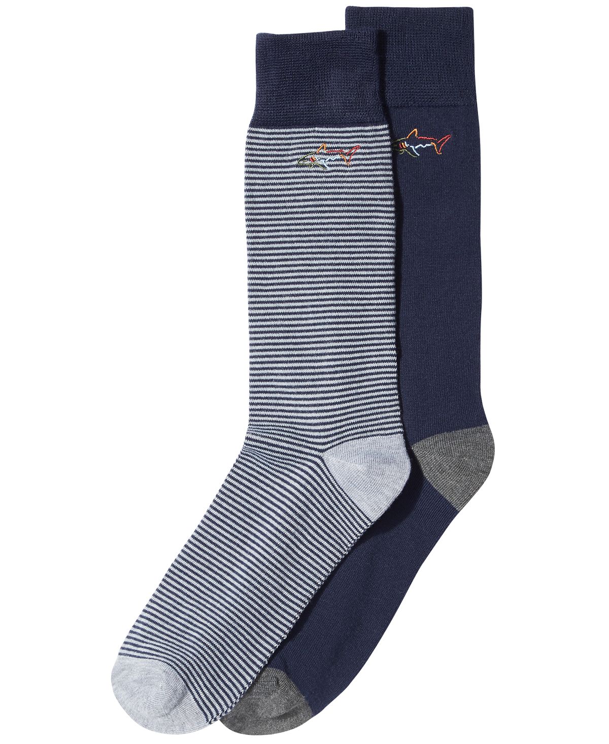 Greg Norman 2-pk. Striped Dress Socks Navy
