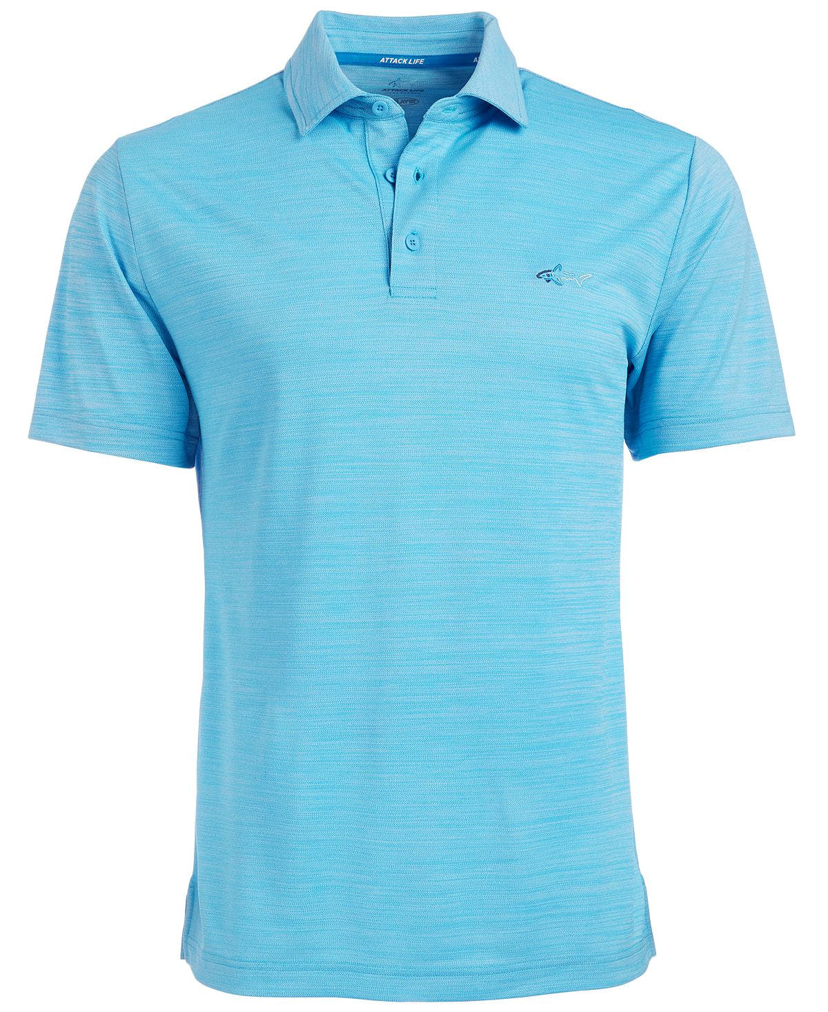 Greg Norman Attack Life By 5 Iron Space-dye Performance Golf Polo Bluepoint