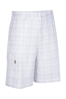 Greg Norman for Tasso Elba Bright-White Tech Plaid Golf Short thumbnail 2