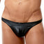 Gregg Homme Black Bonded-Leather Thong