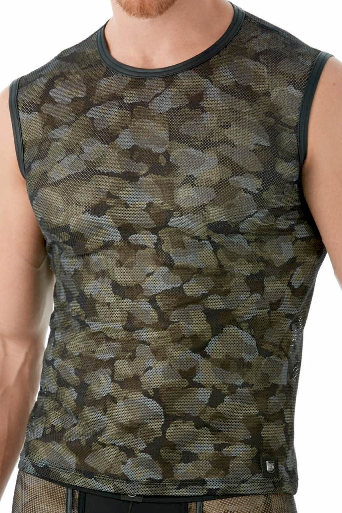 Gregg Homme Black Camo Mesh Tank Top