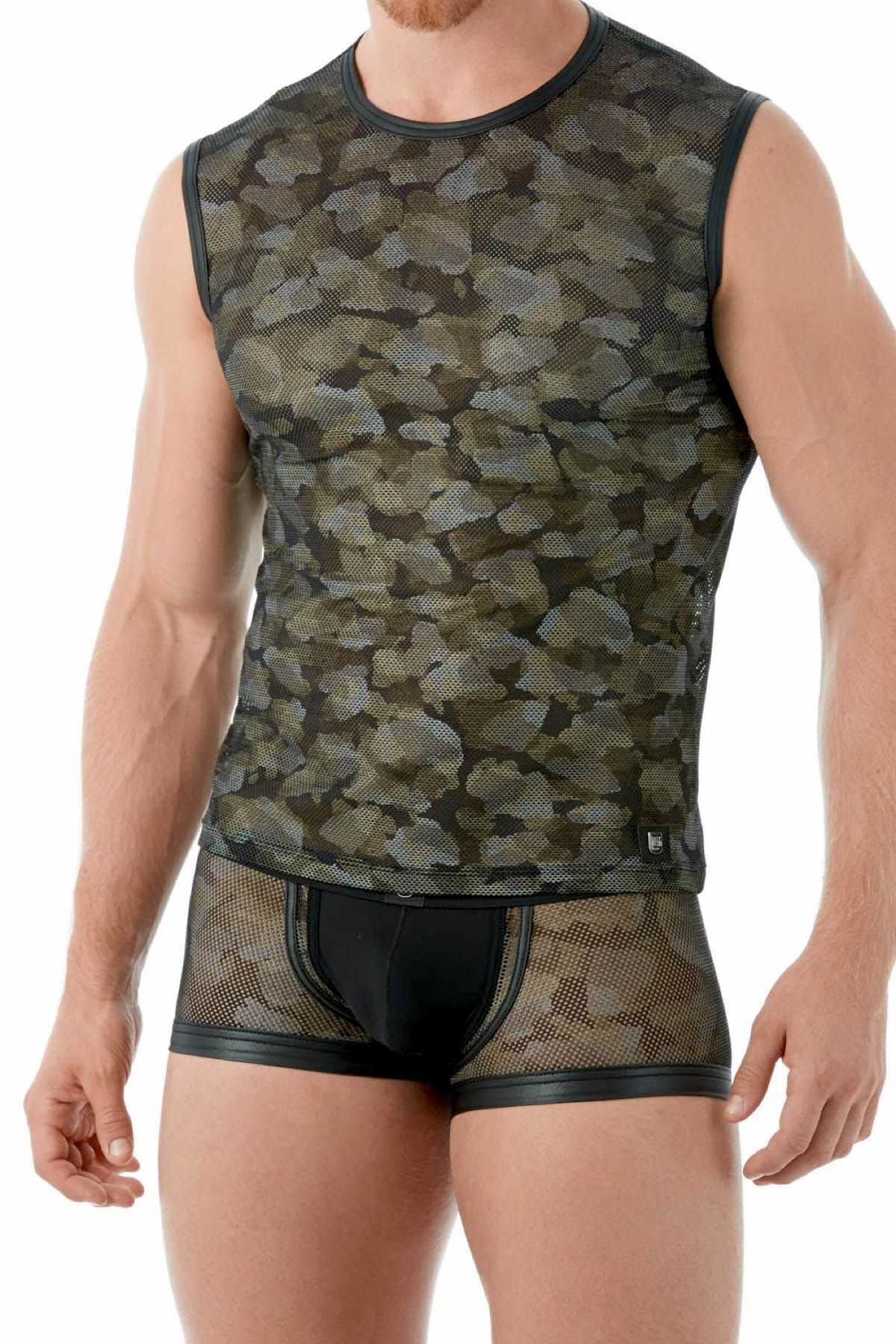 Gregg Homme Black Camo Mesh Tank Top