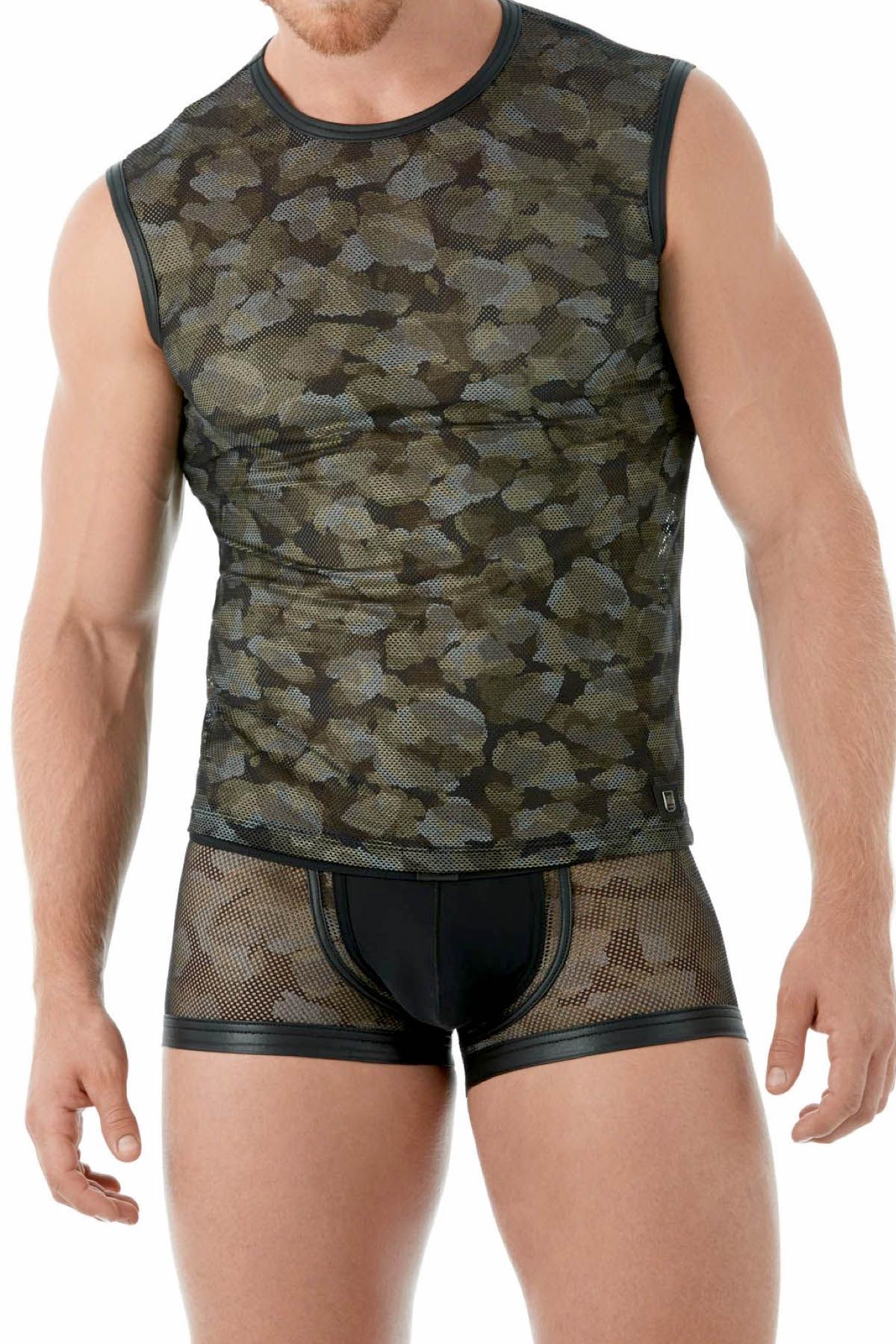 Gregg Homme Black Camo Mesh Tank Top