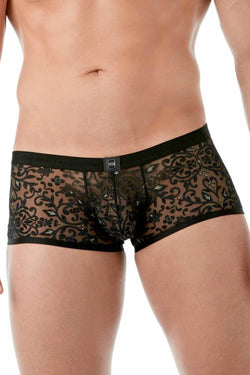 Gregg Homme Black Floral-Burnout Rococo Mesh Trunk thumbnail 3