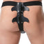 Gregg Homme Black Frame Leather Harness Thong