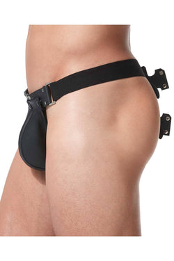 Gregg Homme Black Frame Leather Harness Thong thumbnail 3