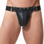 Gregg Homme Black Frame Leather Harness Thong