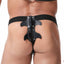 Gregg Homme Black Frame Leather Harness Thong