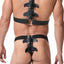 Gregg Homme Black Frame Leather Harness Thong