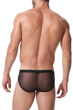 Gregg Homme Black/Gold Snake-Printed Mesh/Foil Century Brief thumbnail 2