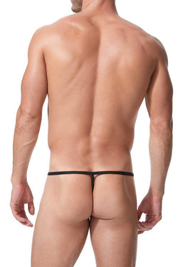 Gregg Homme Black/Gold Snake-Printed Mesh/Foil String thumbnail 3