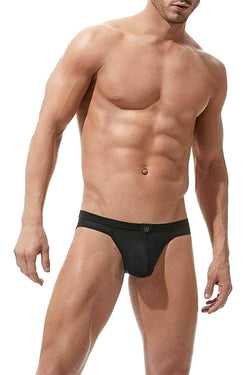 Gregg Homme Black High Line Laser Cut Mesh Brief thumbnail 2