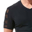 Gregg Homme Black High Line Laser Cut Mesh T-Shirt