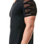 Gregg Homme Black High Line Laser Cut Mesh T-Shirt