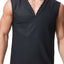 Gregg Homme Black Italian-Jersey Mythic Laced V-Neck Muscle Top