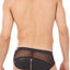 Gregg Homme Black Leather-Look Reckless Zipper Brief