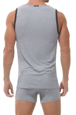 Gregg Homme Black/Pinstripe Feel-It Tank Top thumbnail 3