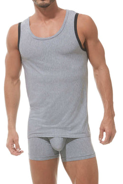 Gregg Homme Black/Pinstripe Feel-It Tank Top thumbnail 1