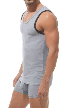 Gregg Homme Black/Pinstripe Feel-It Tank Top thumbnail 2