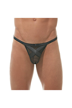 Gregg Homme Black Pleather/Mesh X Pouch thumbnail 3